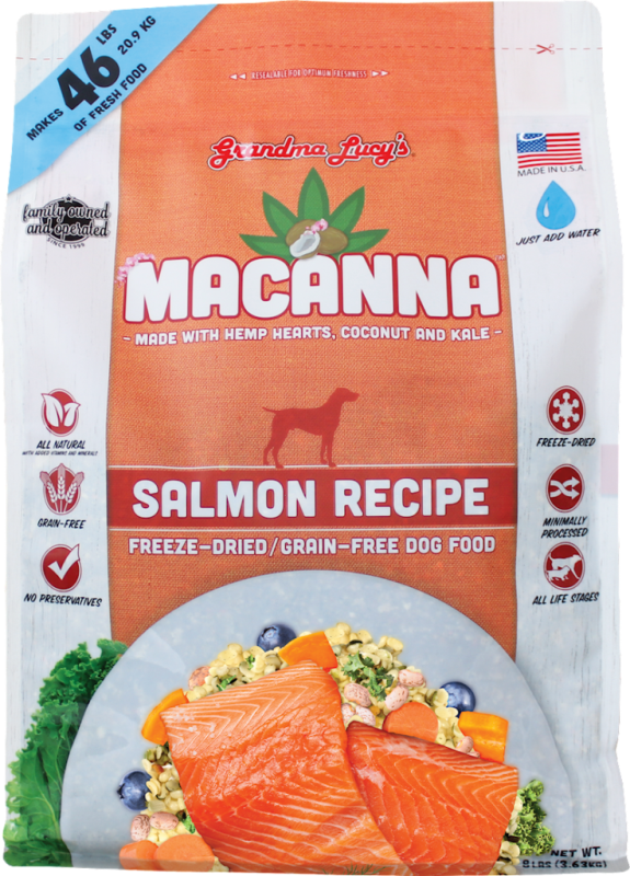 Grandma Lucy's Macanna Salmon Freeze-Dried Dog Food, 8-lb