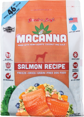 Grandma Lucy's Macanna Salmon Freeze-Dried Dog Food, 8-lb