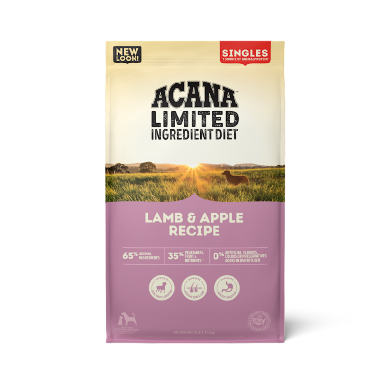 Acana Singles Limited Ingredient Diet Dry Dog Food, Lamb & Apple, 22.5-lb