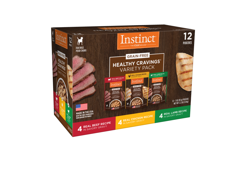 Instinct Healthy Cravings Wet Dog Food Topper, Variety Pack, 3-oz, 12-pack