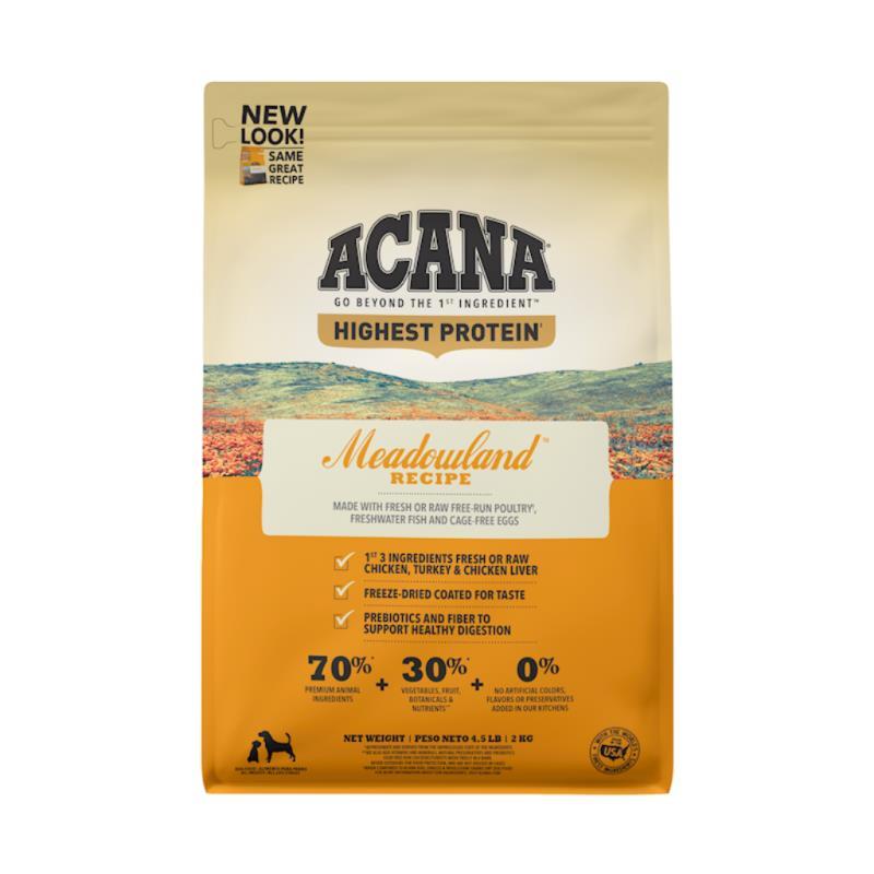 Acana Grain-Free Dry Dog Food, Meadowland, 4.5-lb